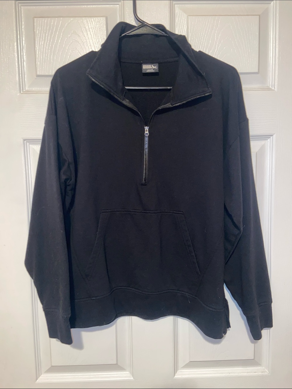 Eddie Bauer Black Half-Zip Pullover Hoodie